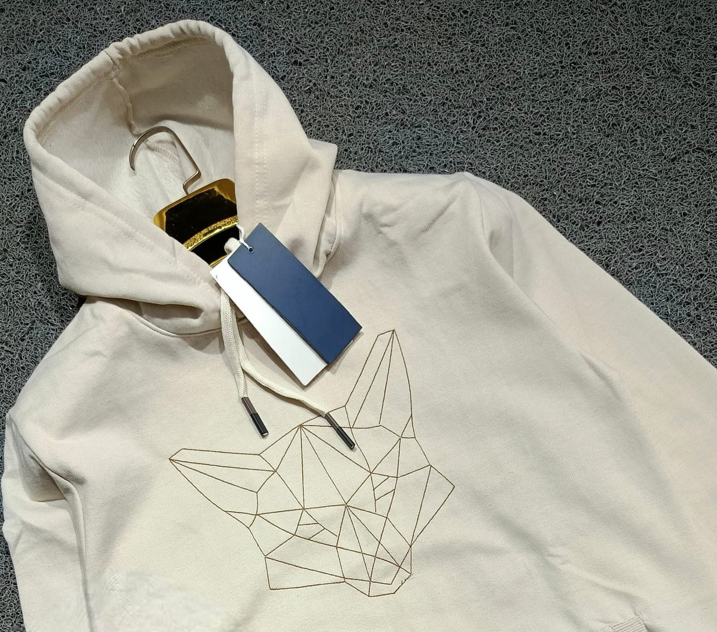 Fox Geometry Embroidery Hoodie