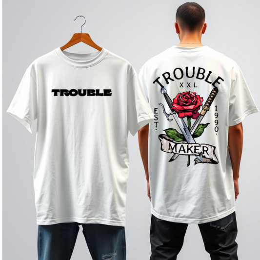 Trouble Maker Oversized Printed Tshirt