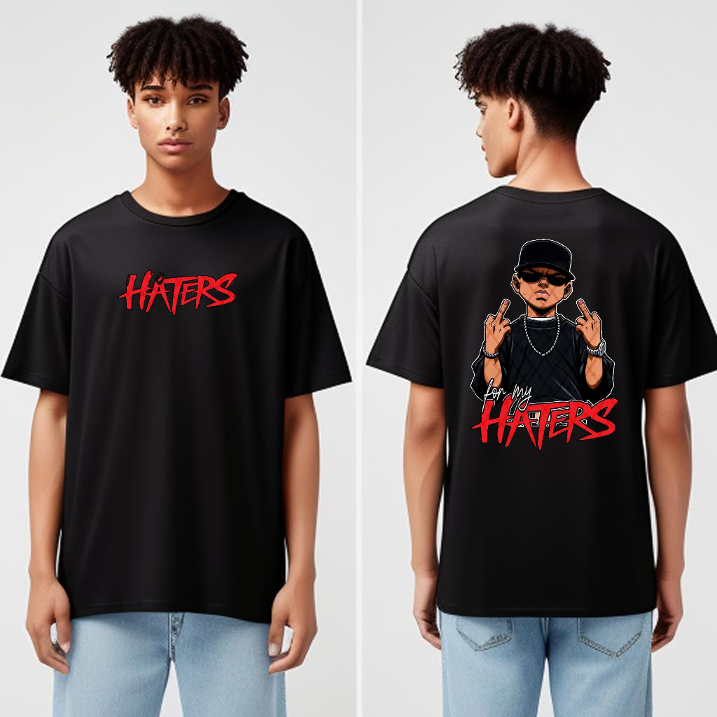 "HATERS" Printed Regular T-shirt.