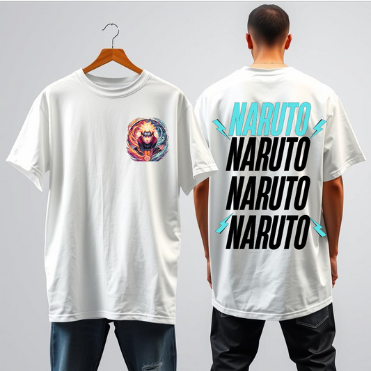 Naruto Oversized White T-Shirt – Anime Streetwear