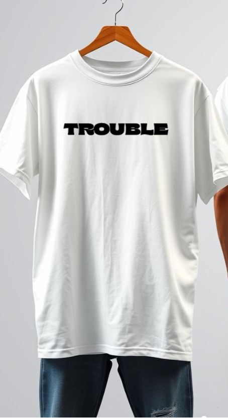 Trouble Maker Oversized Printed Tshirt