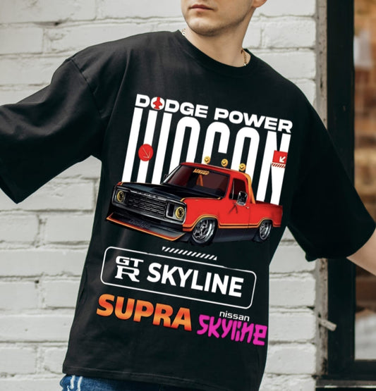 Oversized Car Printed T-Shirt